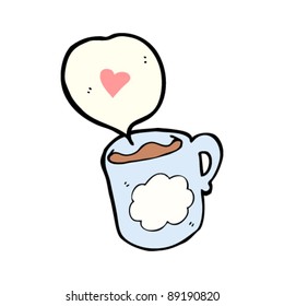 süße Tasse Kaffee-Cartoon