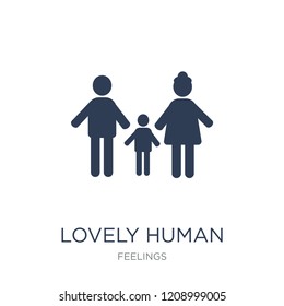 lovely human icon. Trendy flat vector lovely human icon on white background from Feelings collection, vector illustration can be use for web and mobile, eps10