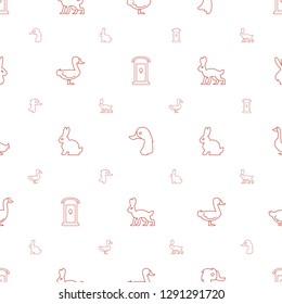 lovely icons pattern seamless white background. Included editable line door with heart, goose, rabbit icons. lovely icons for web and mobile.