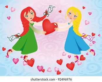 Lovely illustration for a holiday of love