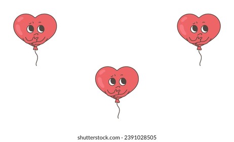 lovely inocent love hearts vector