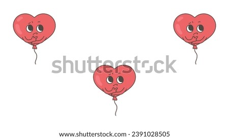 lovely inocent love hearts vector
