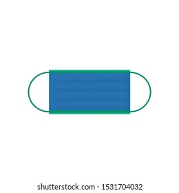 Lovely isolated icon of cold and flu season items in trendy vector flat design medicine mask. Vector Illustration