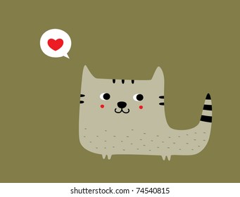 lovely kitten doodle