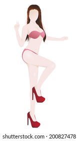 lovely lady design vector