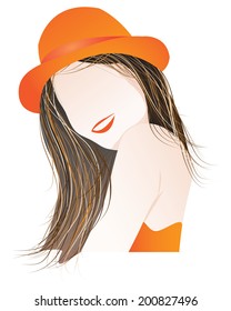 lovely lady design vector