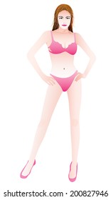 lovely lady design vector