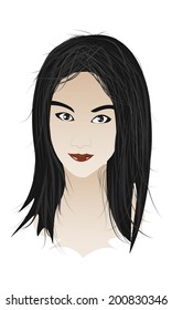 lovely lady design vector
