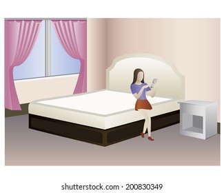 lovely lady design vector