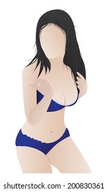 lovely lady design vector