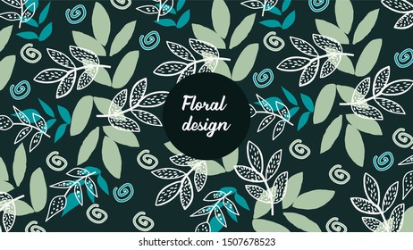 Lovely leaves pattern background Design vector