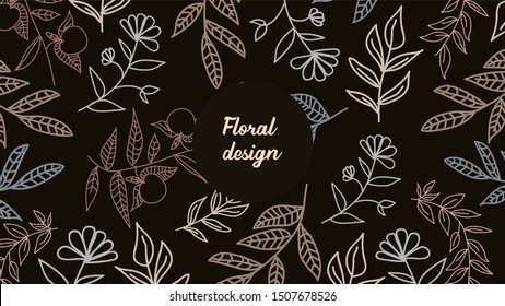 Lovely leaves pattern background Design vector