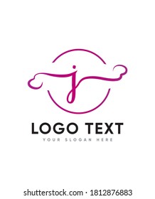 A Lovely Letter J  Logo Template  That Combines Copperplate And Contemporary Styles, And Features A Dancing Baseline, Vector Logo For Business And Company Identity 