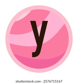 Lovely Letter y Pink Valentine Icon, Perfect for Adding a Touch of Romance to Invitations, Creative Crafts, or Love-Themed Artistic Projects.