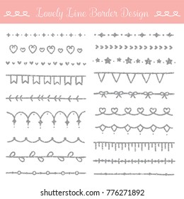 Lovely line border design kit. Perfect for border, frame, divider, decor, invitation card, party printables, ornament decoration, etc