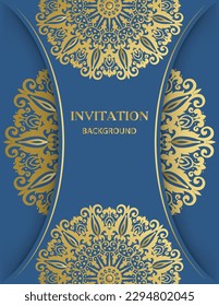 Lovely luxury decorative mandala background design. Ornamental floral loyal frame, greeting and invitation card.  decoration. India, Indian, Arabic, Damask, Asian, Turkish, Dubai,