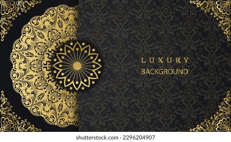 Lovely luxury decorative mandala background design. Creative gorgeous beautiful greeting card. India, Indian, Arabic, Damask, Asian, Turkish, Dubai, Decoration, Decorative, Ornament, Ornamental, 