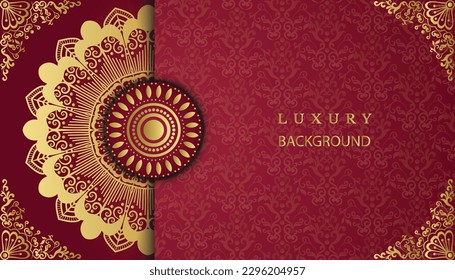 Lovely luxury decorative mandala background design. Creative gorgeous beautiful greeting card. India, Indian, Arabic, Damask, Asian, Turkish, Dubai, Decoration, Decorative, Ornament, Ornamental, 