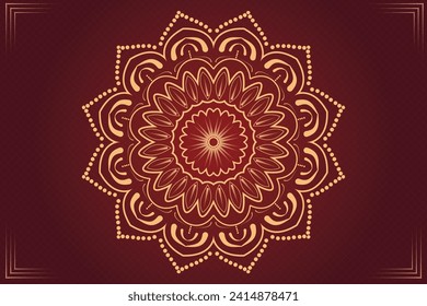 Lovely luxury decorative mandala background design. Creative gorgeous beautiful greeting card. India, Indian, Arabic, Damask, Asian, Turkish, Dubai, Decoration, Decorative, Ornament, Ornamental.