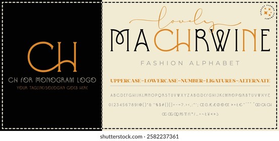 Lovely machrwine,Fashion, Serif, Stylish Display Bold Font alphabet