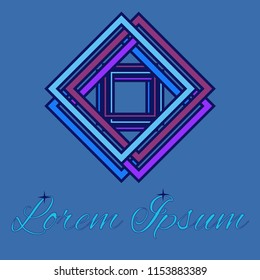 Lovely magic abstract multicolor cube geometric.