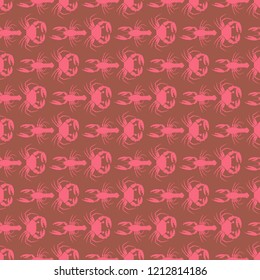 Lovely magic background animal crab clam.