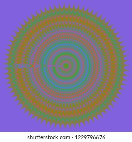 Lovely magic multicolored abstract simmetric circle summer mandala.