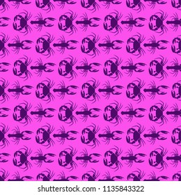Lovely magical background animal crab clam.