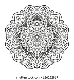 Lovely mandala for adult coloring books