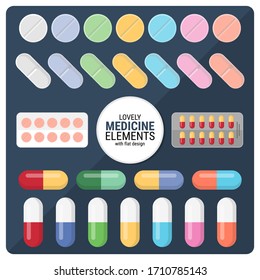 Lovely Medicine elements with flat design created for design of all kinds of works. Beautiful house which can be used in many purposes. Eps10 vector.