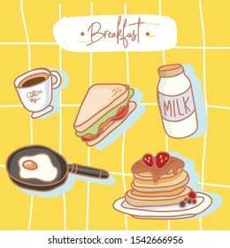 

Lovely moments of bright breakfast