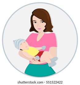 Lovely Mother Sonvector Illustrator Stock Vector (Royalty Free ...