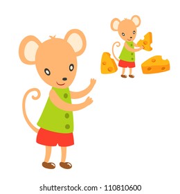 lovely mouse take a cheese