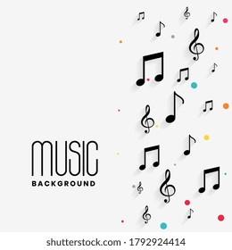 lovely musical notes background with text space