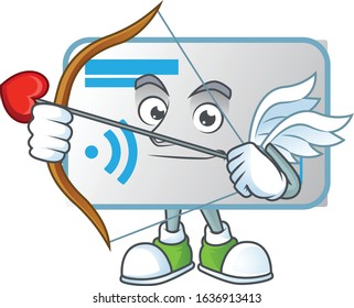 A lovely NFC card Cupid with arrow and wings