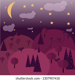 lovely night landscape
