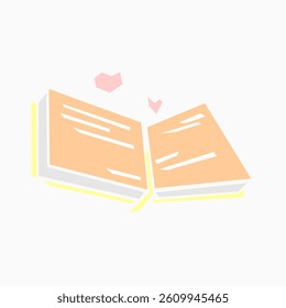 Lovely old book freehand drawing vector