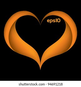 lovely orange heart background