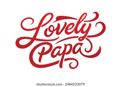 Lovely Papa Typography T-Shirt Design