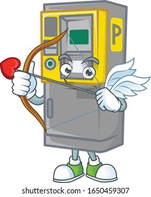 A lovely parking ticket machine Cupid with arrow and wings