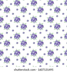 Lovely pattern of colorful blueberries.