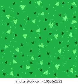 Lovely pattern with hand drawing hearts. Vector colorful holiday background. Gift wrap, print, cloth, cute background for a card.