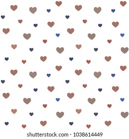 Lovely pattern with Hearts on white background