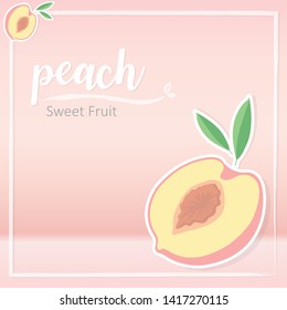 
Lovely peach background,Template mock up for display of product, Vector