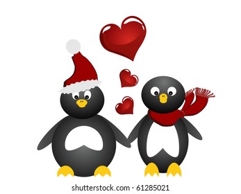 lovely penguin - vector