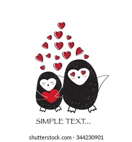 Lovely penguings card