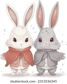 lovely pet, cute rabbits, costume, Halloween clothes