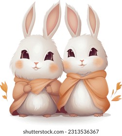 lovely pet, cute rabbits, costume, Halloween clothes