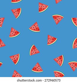 Lovely pieces of watermelon pattern - illustration