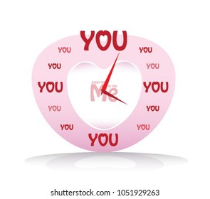 Lovely pink clock with every minutes is you concept
